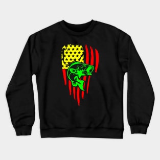 Bass American Flag Rasta Crewneck Sweatshirt